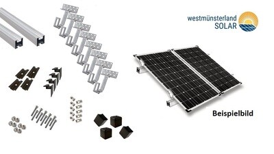Balkonkraftwerk Universal Montagepaket Pfannendach für 2 Solarmodule (Hochkantmontage)