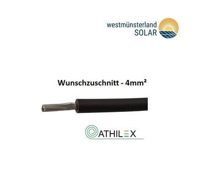 Solarkabel 4mm² Athilex H1Z2Z2-K Schwarz DCA (Wunschzuschnitt je nach Bestellmenge, Preis gilt pro Meter)