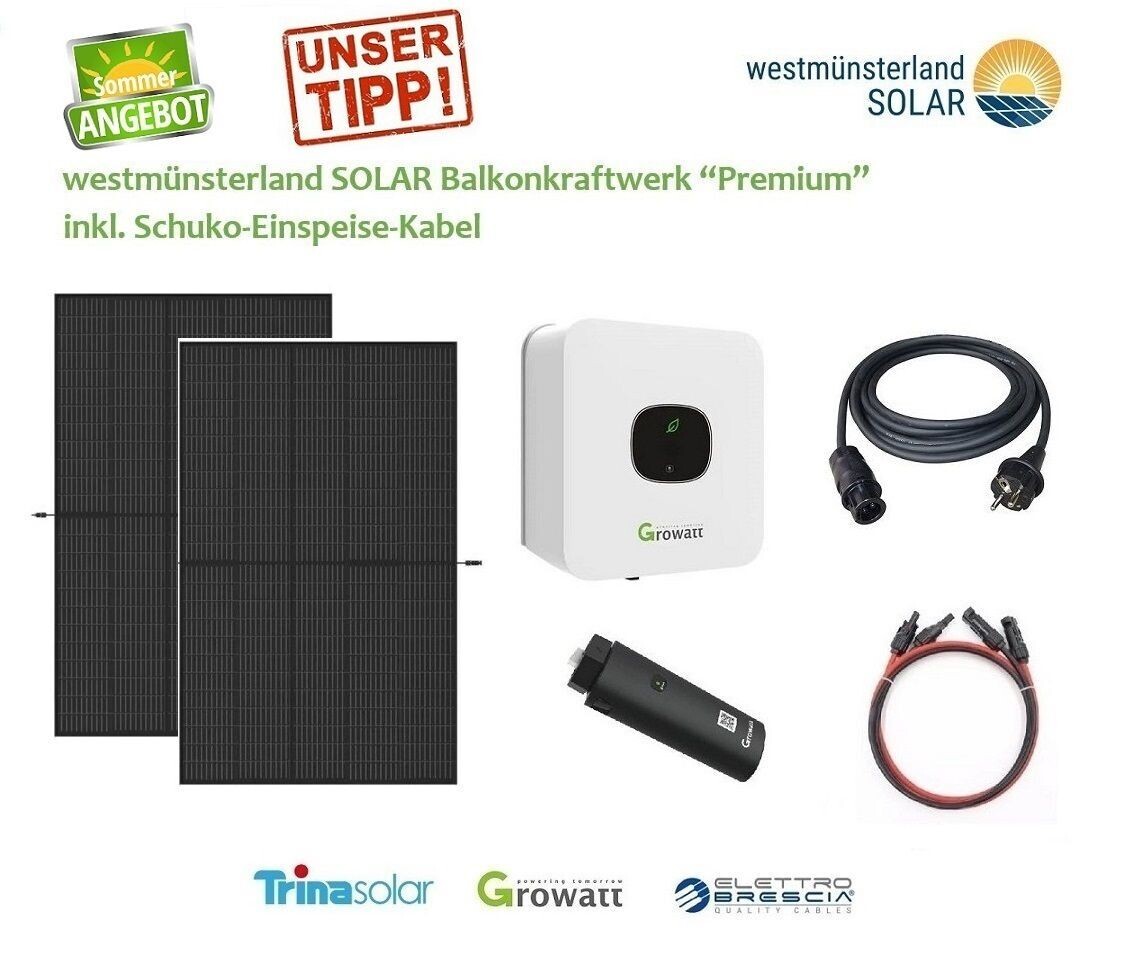 1500 Watt Plug & Play Solaranlage Balkonkraftwerk / Micro-Solaranlage 600 Watt / 830 Watt Plug & Play