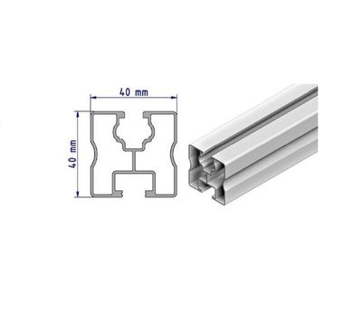 PV-Montageschiene 40x40mm, M8 - M10, Hochwertiges Aluminium - Schiene - Meterware Preis je 1 Meter PV-Montageschiene 40x40mm, M8 - M10, Hochwertiges Aluminium - Schiene - Meterware Preis je 1 Meter