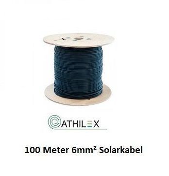 Solarkabel 6mm² Athilex H1Z2Z2-K Schwarz DCA (100 Meter) Solarkabel 6mm² Athilex H1Z2Z2-K Schwarz DCA (100 Meter)
