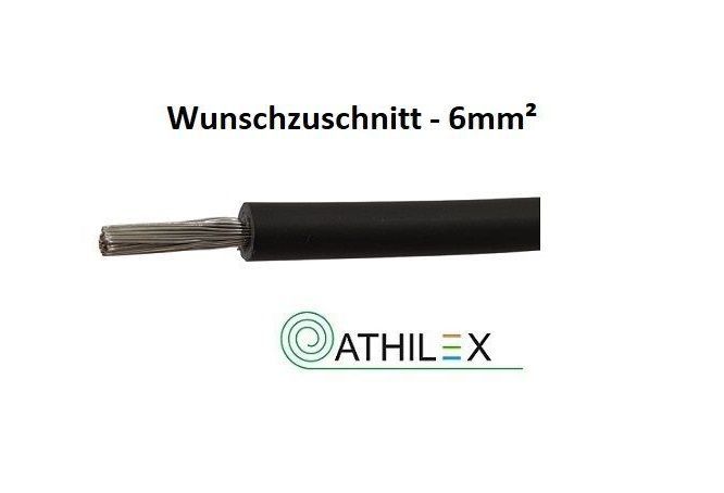 Solarkabel 6mm² Athilex  H1Z2Z2-K Schwarz DCA (Wunschzuschnitt)