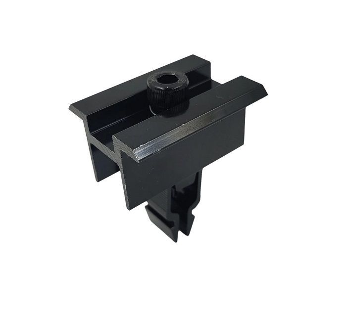 Mittelklemme mit Klickverschluss und Schraube Universal 30 - 40mm  Aluminium Schwarz lackiert  L50
