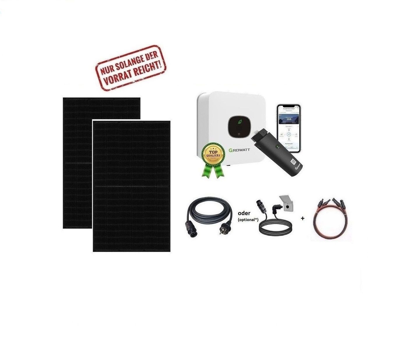 Balkonkraftwerk / Stecker-Solaranlage "Classic" 600 / 840 Watt  +++ Nur solange der Vorrat reicht +++