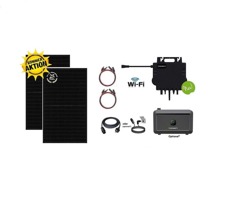 Balkonkraftwerk / Stecker-Solaranlage Balkonkraftwerk / Stecker-Solaranlage "NEO Premium" 800/890 Watt Plug & Play