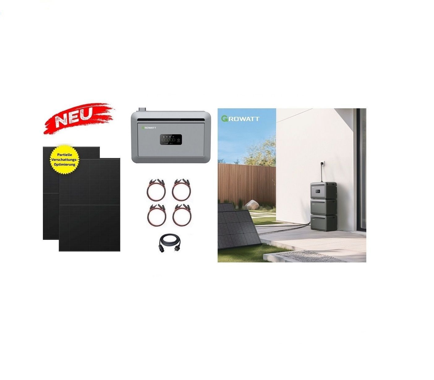 Balkonkraftwerk / Stecker-Solaranlage "NEXA Power" mit 2 kWh intelligentem Speicher Plug & Play +++ NEU +++