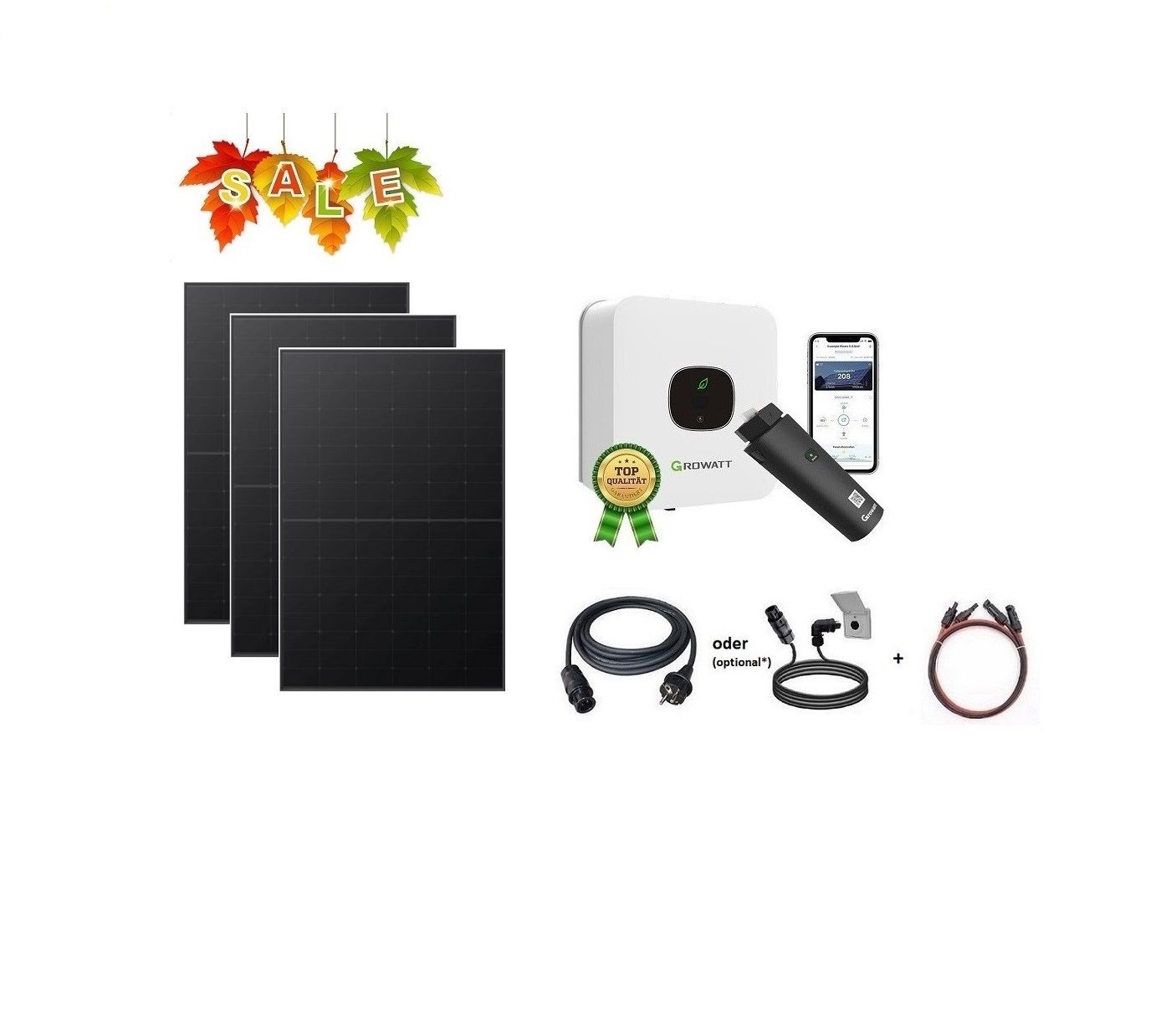 Balkonkraftwerk / Stecker-Solaranlage "Power" 1.000/1.350 Watt Plug & Play