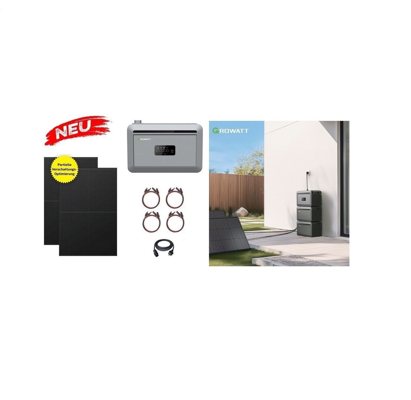 Balkonkraftwerk / Stecker-Solaranlage "NEXA Premium" mit 2 kWh intelligentem Speicher Plug & Play +++ NEU +++