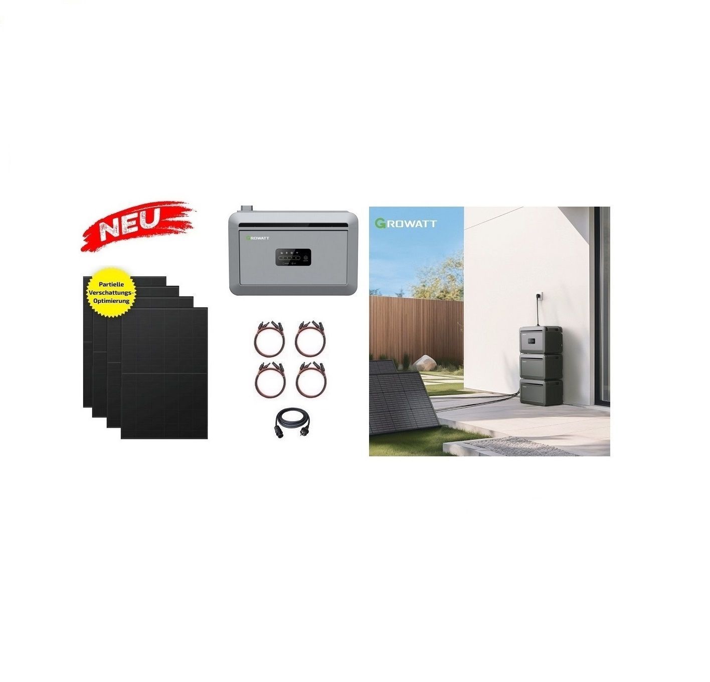 Balkonkraftwerk / Stecker-Solaranlage  Balkonkraftwerk / Stecker-Solaranlage "NEXA Power" mit 2 kWh intelligentem Speicher Plug & Play +++ NEU +++