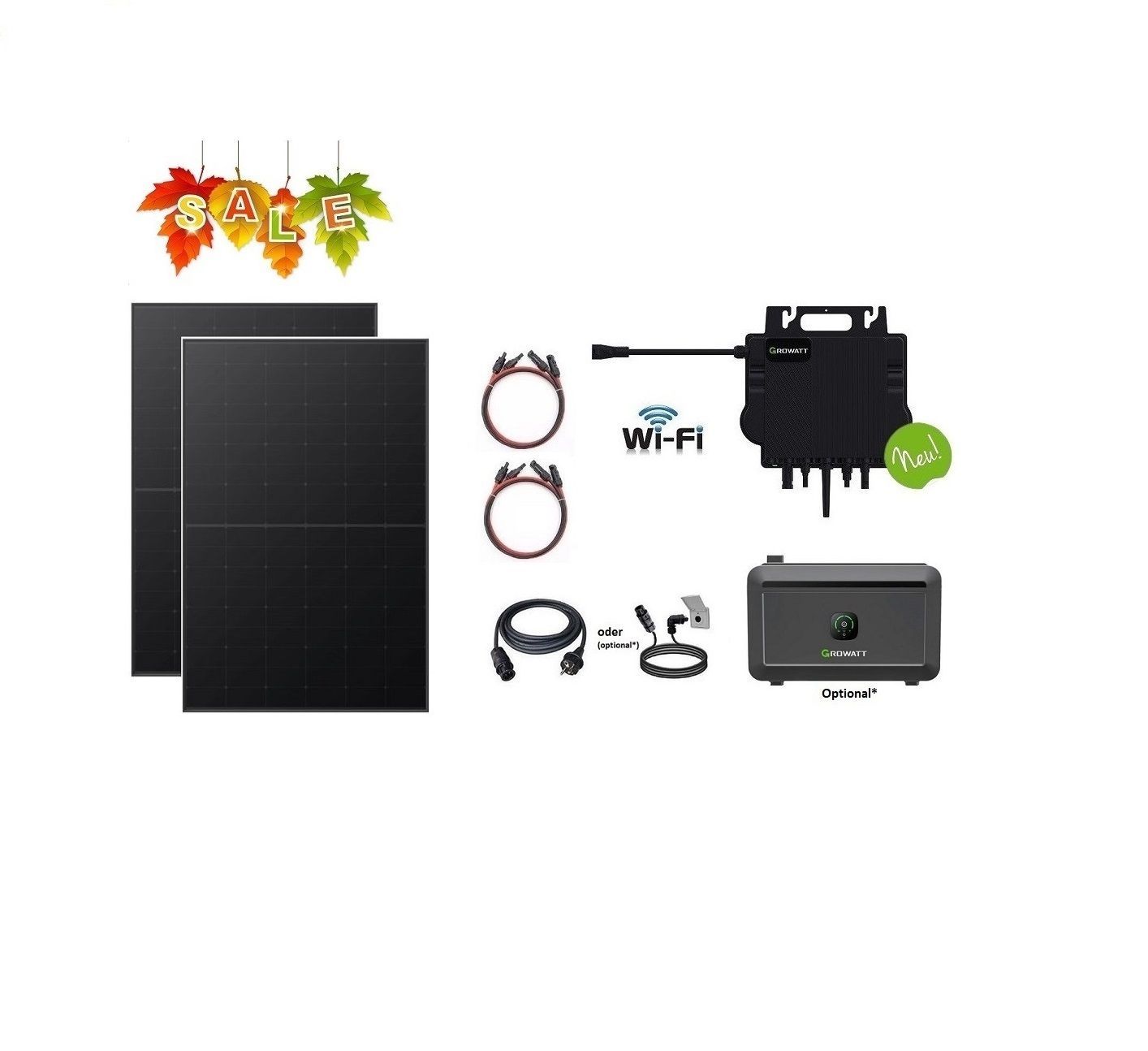 Balkonkraftwerk / Stecker-Solaranlage "NEO Premium" 800/920 Watt Plug & Play