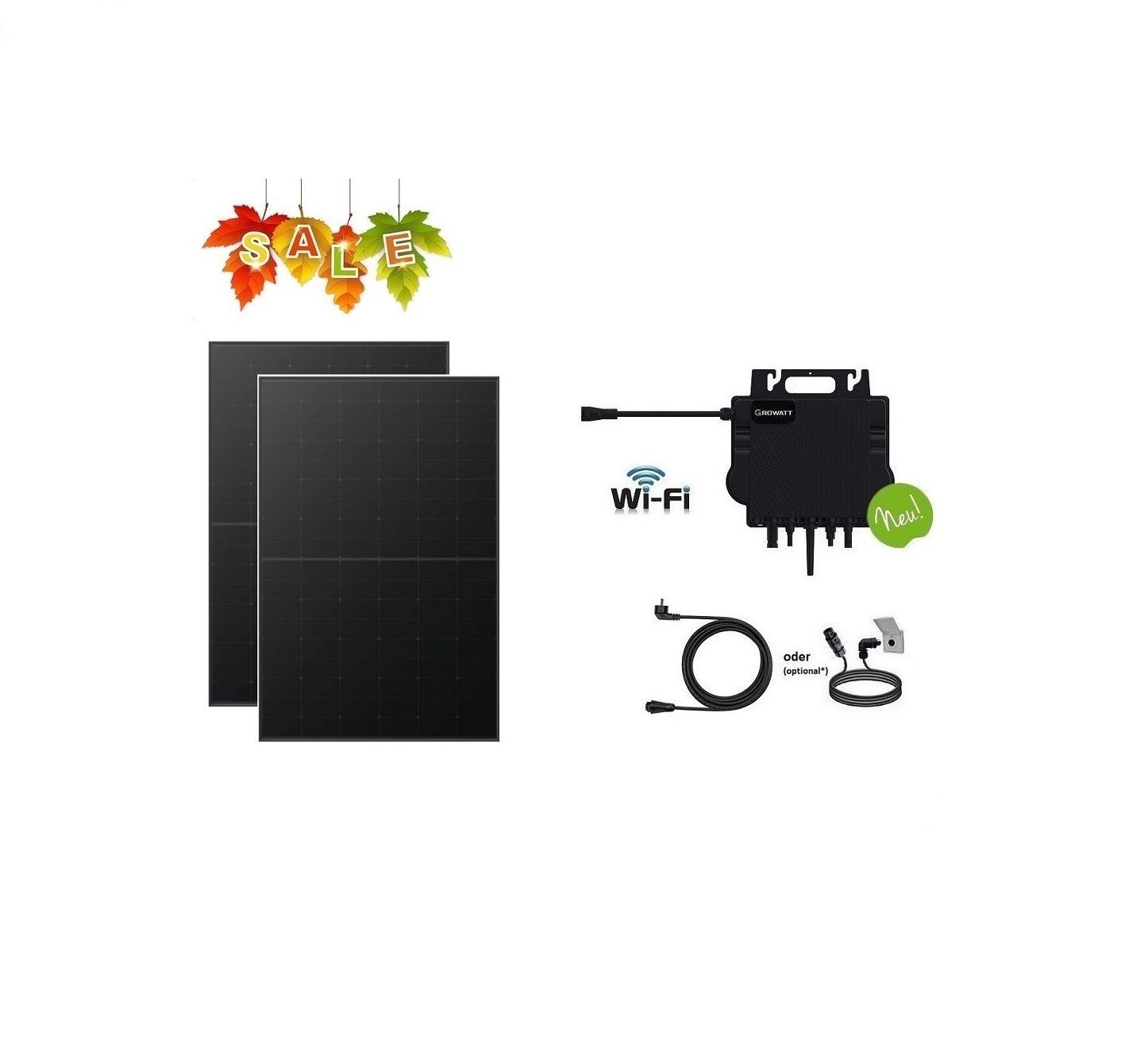 Balkonkraftwerk / Stecker-Solaranlage "Neo Classic" 800 / 900 Watt Plug & Play