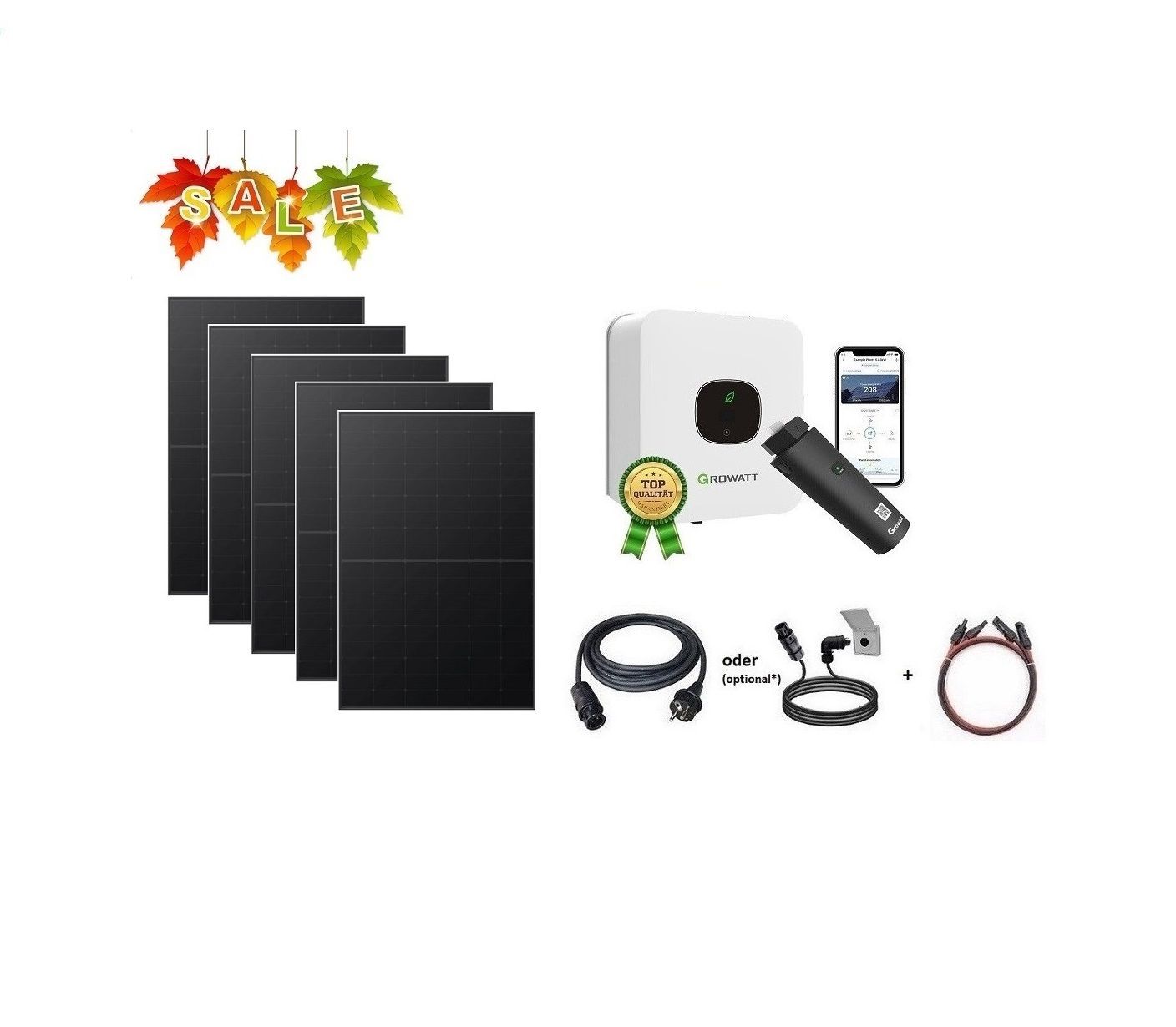 Balkonkraftwerk / PV-Set "Power MAX" 1.500 / 2.250 Watt