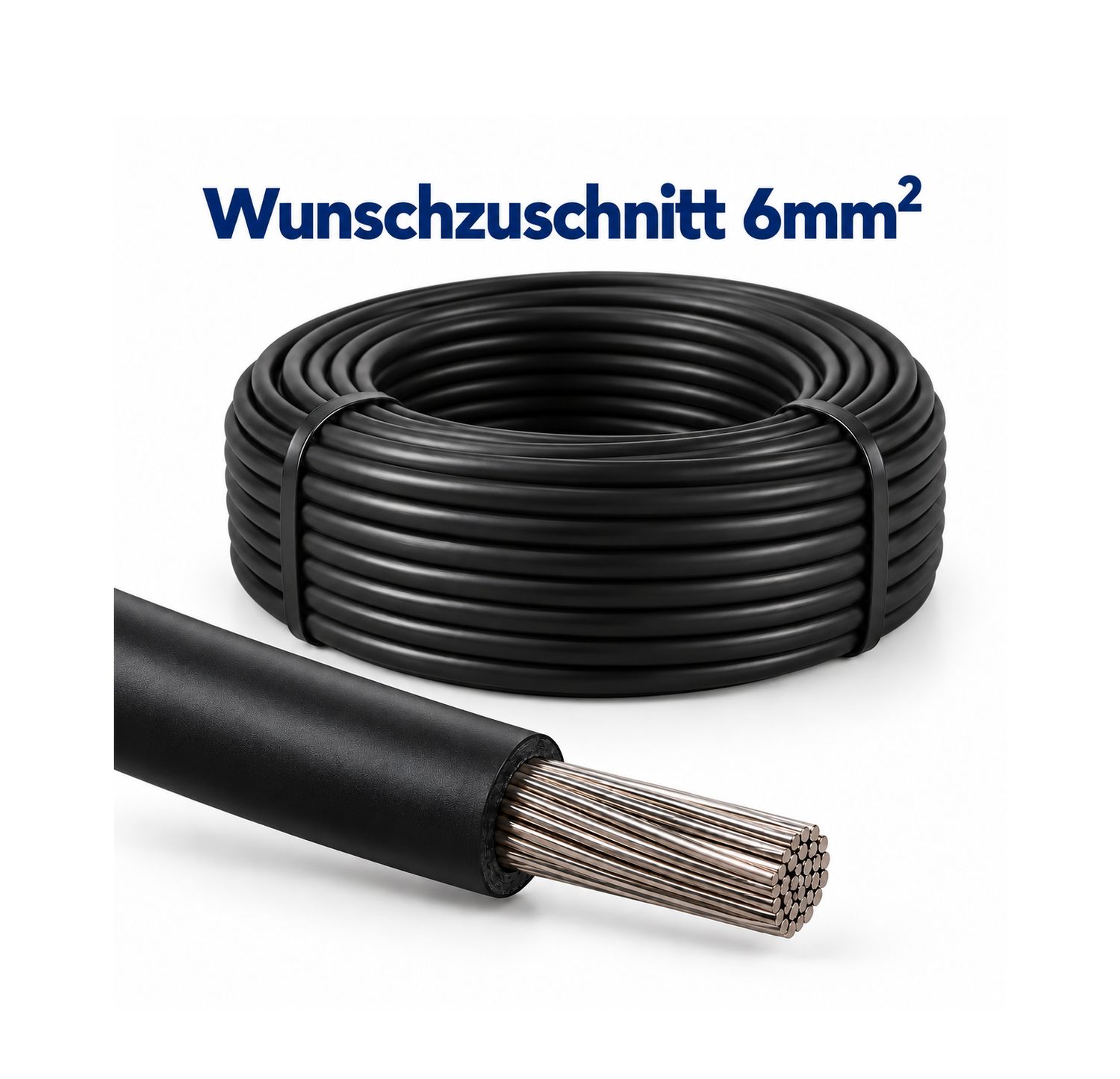 Solarkabel 6mm² Athilex H1Z2Z2-K Schwarz DCA – Wunschzuschnitt Solarkabel 6mm² Athilex H1Z2Z2-K Schwarz DCA – Wunschzuschnitt