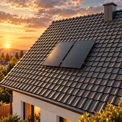 Montagepaket Balkonkraftwerk für 2 Solarmodule – Pfannendach, Hochkantmontage Montagepaket Balkonkraftwerk für 2 Solarmodule – Pfannendach, Hochkantmontage