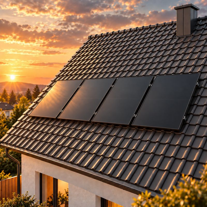 Montagepaket Balkonkraftwerk für 4 Solarmodule – Pfannendach, Hochkantmontage Montagepaket Balkonkraftwerk für 4 Solarmodule – Pfannendach, Hochkantmontage