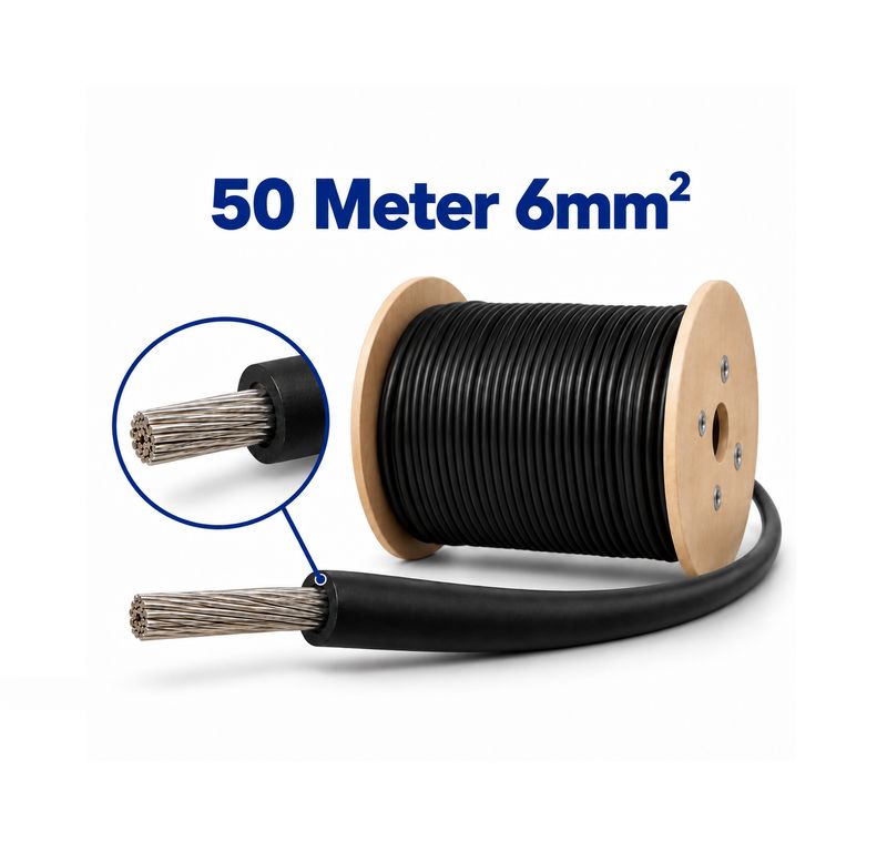 Solarkabel 6 mm² Athilex H1Z2Z2-K Schwarz DCA – 50 Meter Rolle Solarkabel 6 mm² Athilex H1Z2Z2-K Schwarz DCA – 50 Meter Rolle