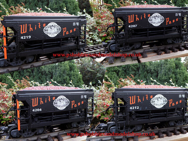 LGB 42040 Set of four Ore Cars White Pass and Yukon