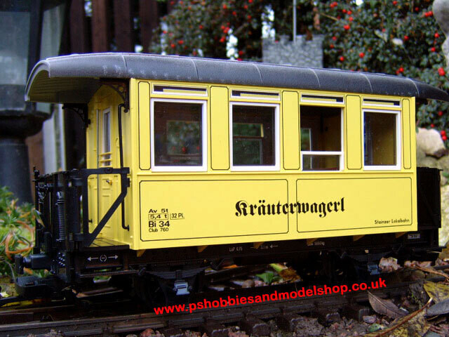 LGB 34074 Flascherlzug Passenger Car Yellow