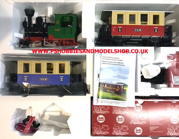 LGB 78307 Passenger starter set Black & Green  Stainz TWO Coaches