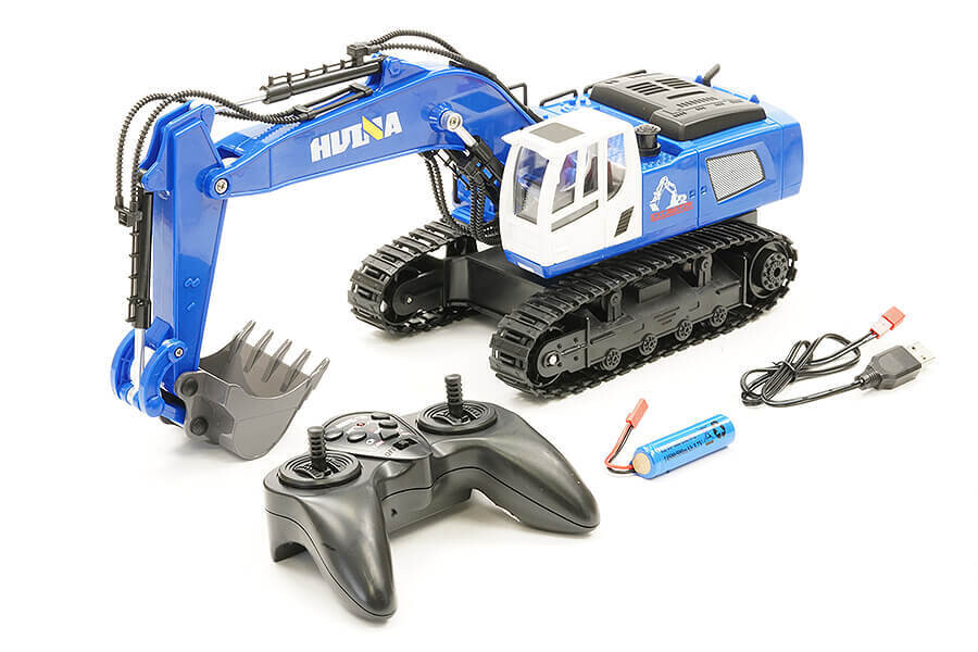 Huina 1558 Mini Excavator Blue & White