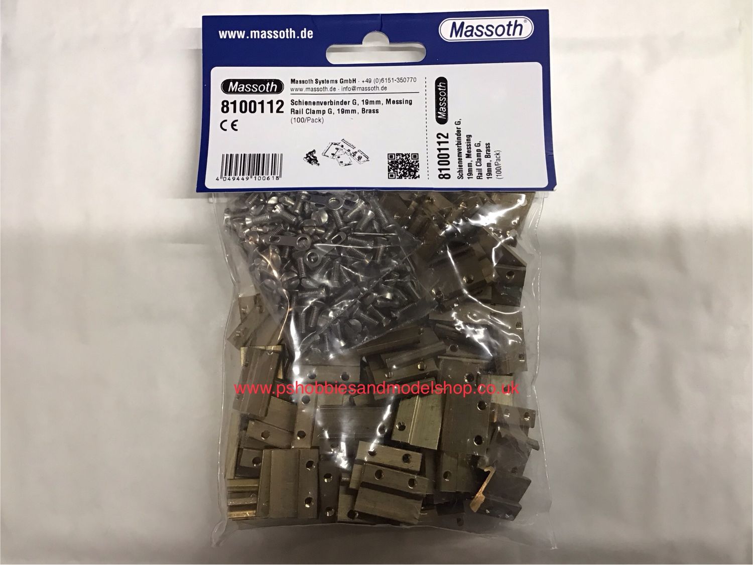 Massoth 8100112 100 19mm Rail Clamps & Accesories