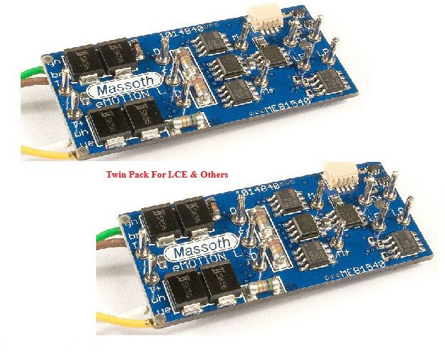 Massoth 8154001.2 Twin Pack Programed for LCE Type locomotives. Massoth 8154001.2 Twin Pack Programed for LCE Type locomotives.