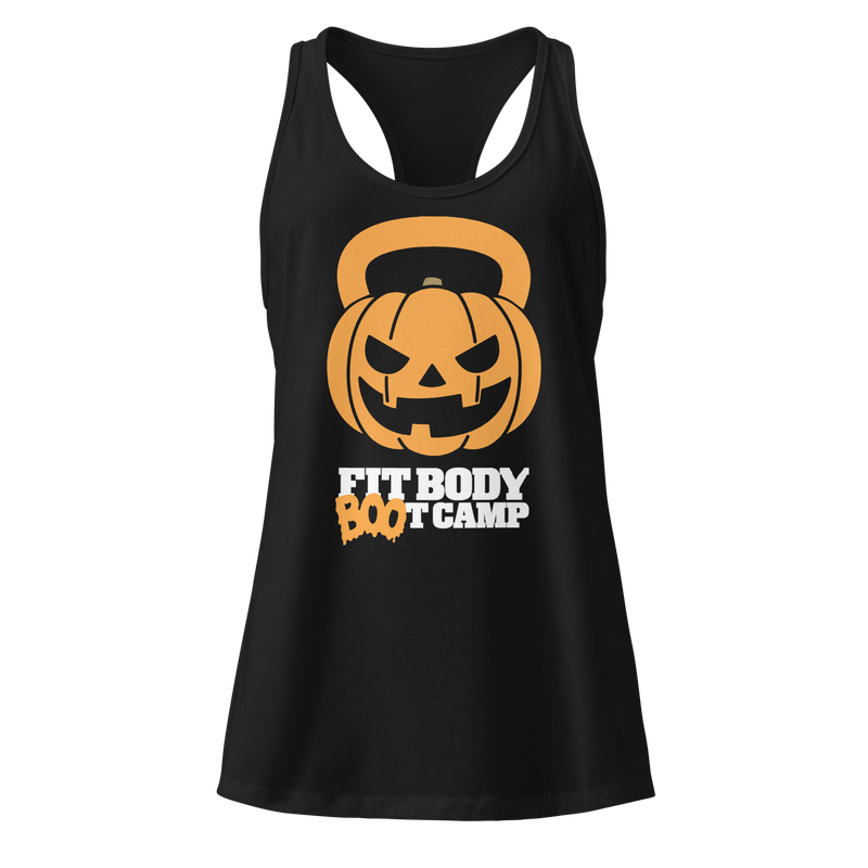 Boo! Camp Fitted Racerback Tank