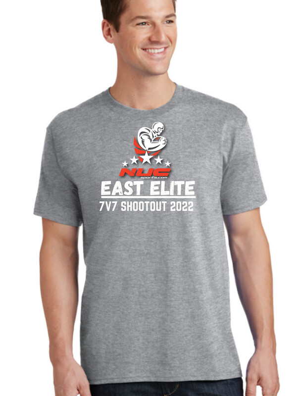 NUC Sports East Elite 7v7 Tshirt - Grey Shipped to Your Home