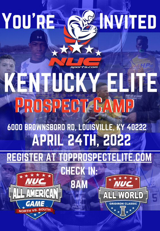 Coach Schuman's Kentucky Elite Football Prospect Camp, April  24th, 2022 Check in is 8am