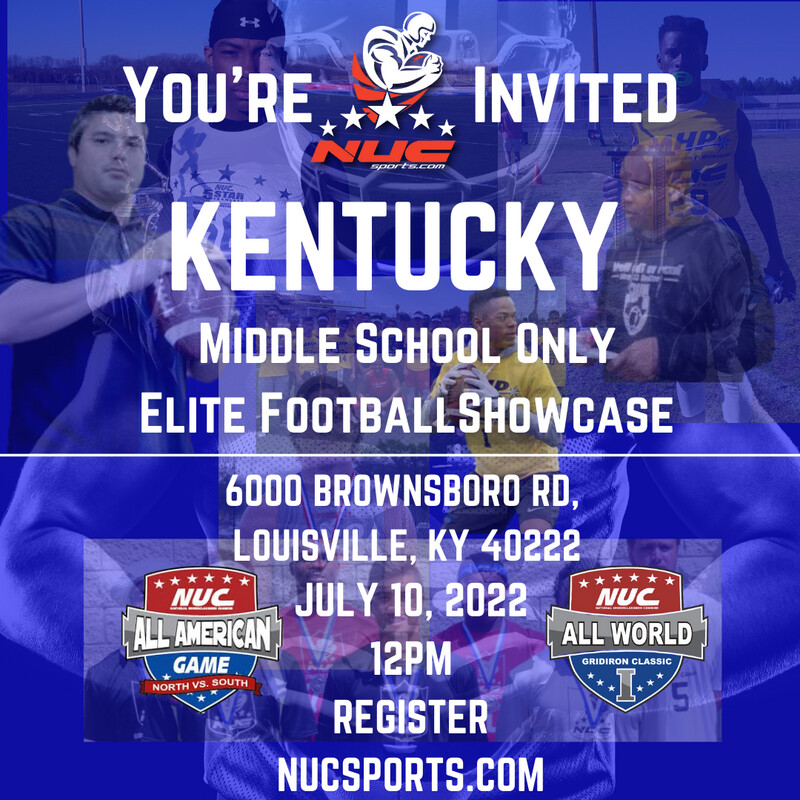 Coach Schuman's Kentucky Middle School Elite Elite Football Prospect Camp, July 10th, 2022