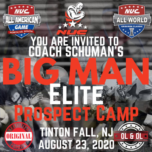 Coach Schuman's Big Man Elite Camp &amp; Prospect Showdown, August 23rd, 2020 Tinton Falls, NJ