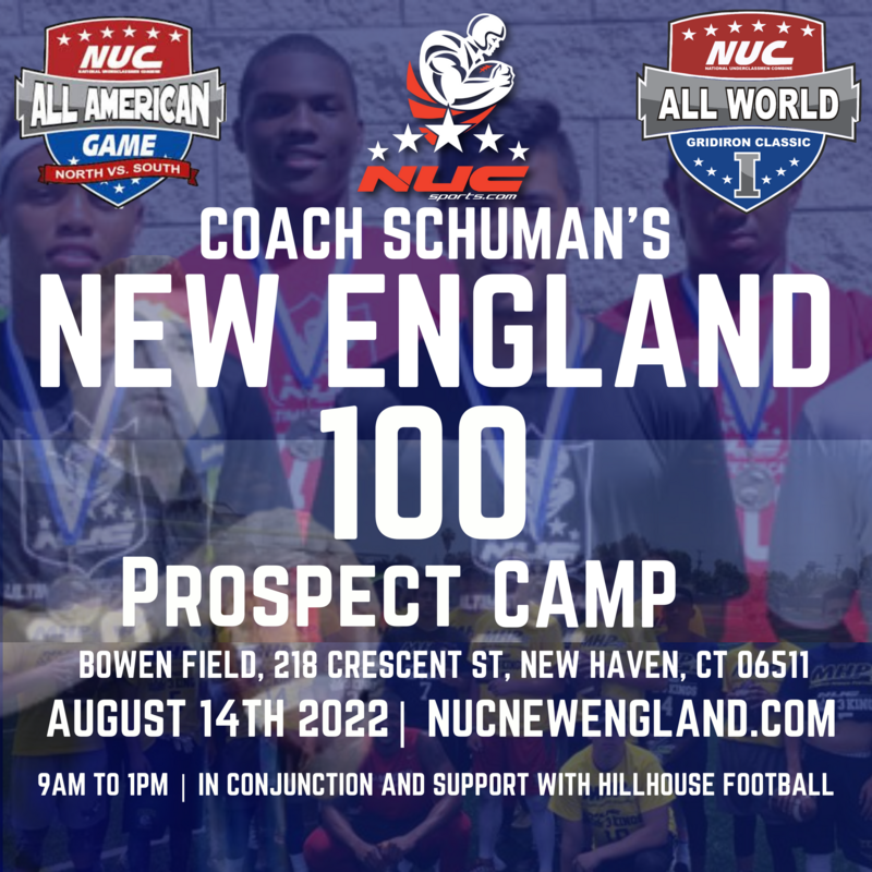 Coach Schuman's New England 100 Prospect Camp, August 14th 2022 Bowens Field, New Haven, CT