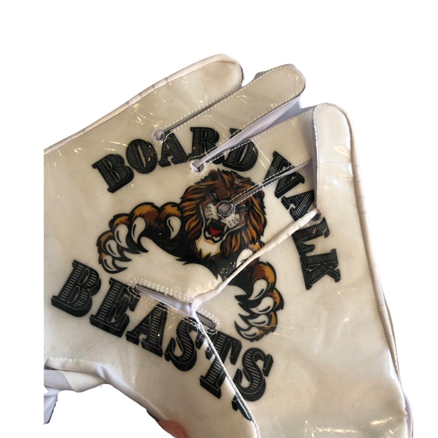White Boardwalk Beasts Gloves