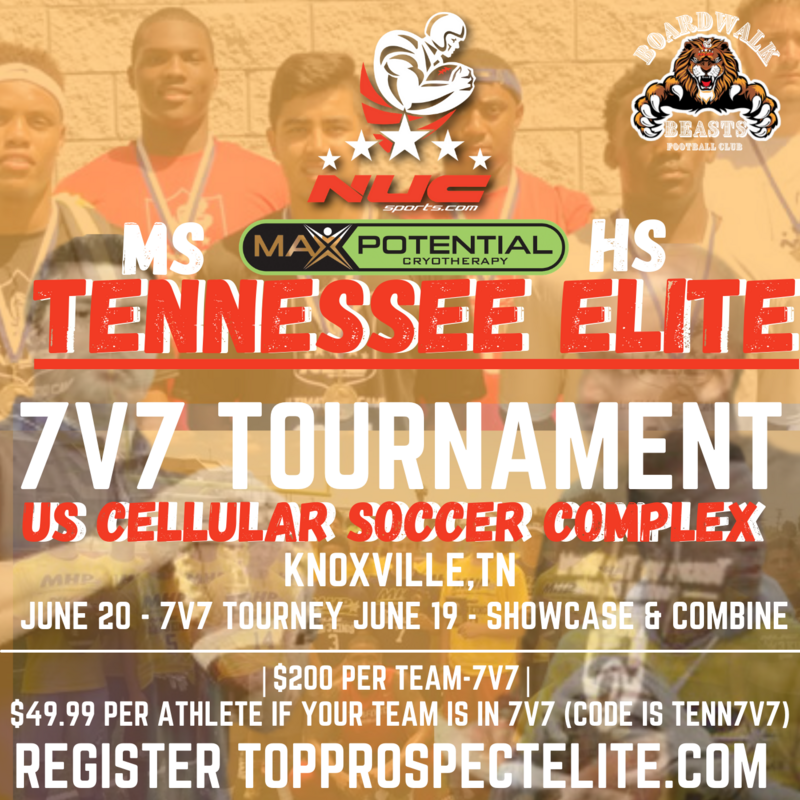 Tennessee Elite 7v7 Tournament for Middle School and High School June 20th, 2021, Knoxville, TN