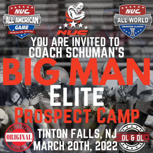 Coach Schuman's Big Man Elite Camp &amp; Prospect Showdown, March 20th, 2022 Tinton Falls, NJ