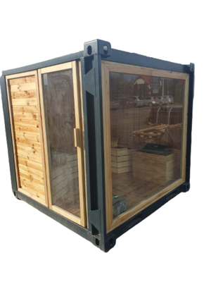 saunacontainer, mobiler saunacontainer, mobile sauna container, saunahandel, saunaverkauf, holzsauna, finnische sauna, skandinavische container holz sauna, mobil