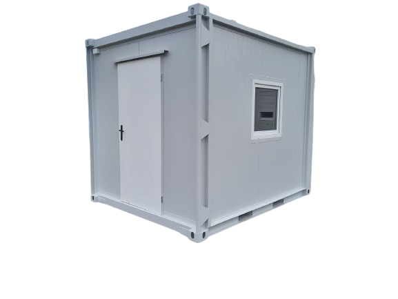 10FT Bürocontainer, Wohncontainer RAL7035 aufenthaltscontainer, baustellcontainer, 10 fuß bürocontainer, empfangscontainer mit Fernster,