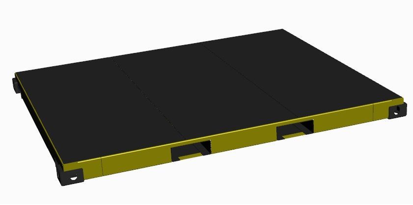 10 Fuß Stahl Plattform mit Gabelstaplertaschen