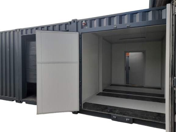 Mini-Containerhalle, Modulanlage isoliert 2x10FT Mini-Containerhalle, Modulanlage isoliert 2x10FT