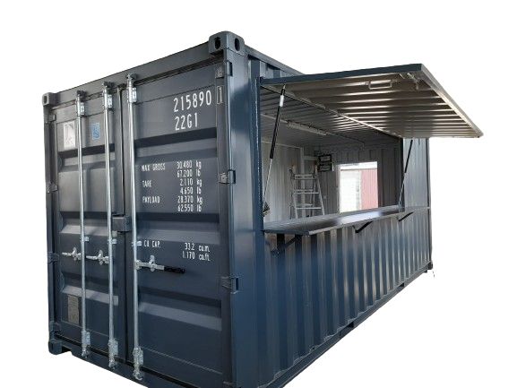 Imbisscontainer mieten, kaufen, Eventcontainer, Barcontainer, Verkaufscontainer, Bistrocontainer, Foodtruckcontainer, messecontainer, Container mit verkaufsklappe
