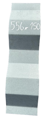 Seitenwand Patch Cortenstahl grau 556x150mmx1,6mm