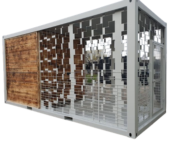 20FT 6m Hühnerstall-Container + Freilauf