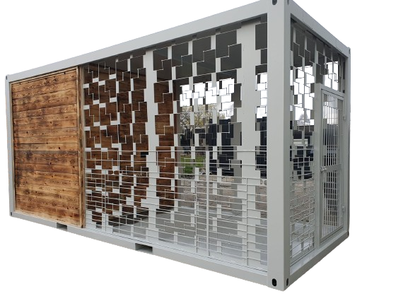 20FT 6m Hühnerstall-Container + Freilauf