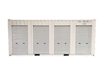 20 Fuß Seecontainer mit 4 Rolltoren, Rolltor, Selfstorage, Lagerplatz, Lagerfläche, Mit rolltor, mieten, kaufen,
Rolltore verbaut in einem Container,