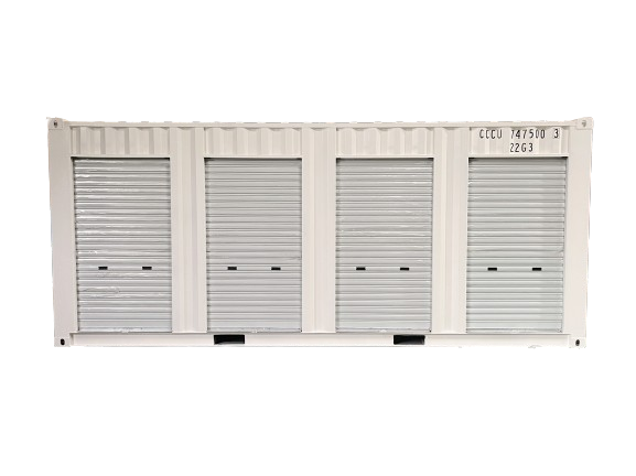 20 Fuß Seecontainer mit 4 Rolltoren, Rolltor, Selfstorage, Lagerplatz, Lagerfläche, Mit rolltor, mieten, kaufen,
Rolltore verbaut in einem Container,