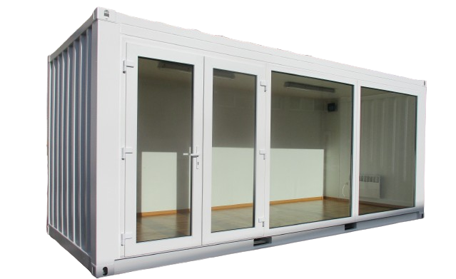 20FT Glascontainer, Schlüsselfertige Modulhäuser - Mobilheime - Bürocontainer