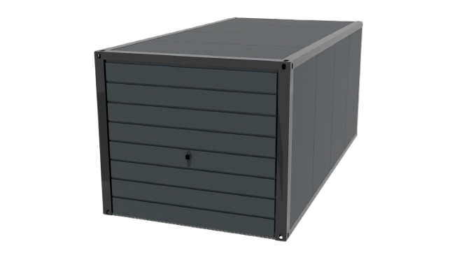 Container-Garage, isoliert, Fertiggarage 6mx3m breite