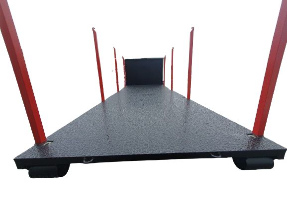 abrollplattform mit rungen, austauschbar, abnehmbar, stahlplattform, abrollsystem, Hakensystem, holztransport, stahl rungen laschösen, rungen zum laschen, plattform,
