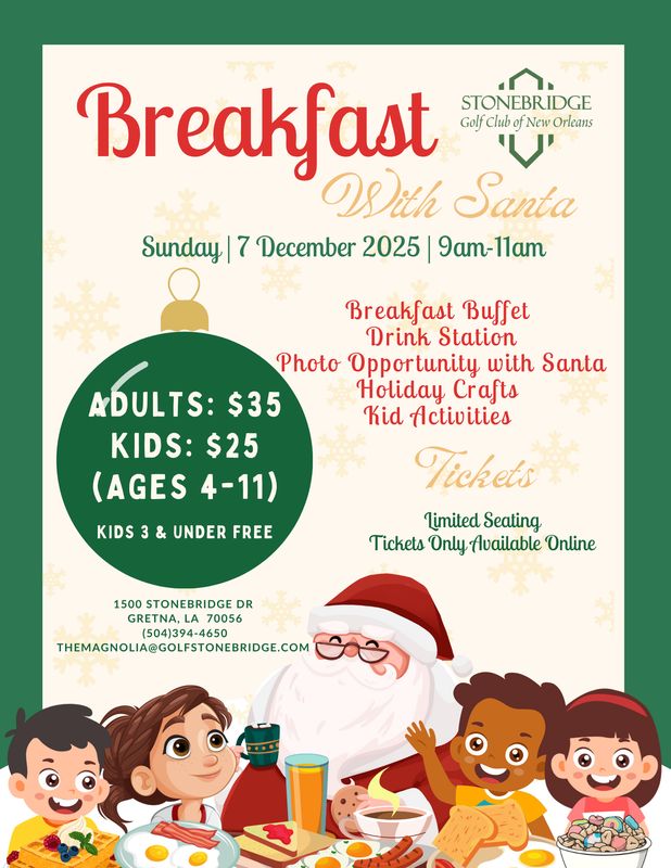 1 Child (Ages 4-12) Breakfast with Santa