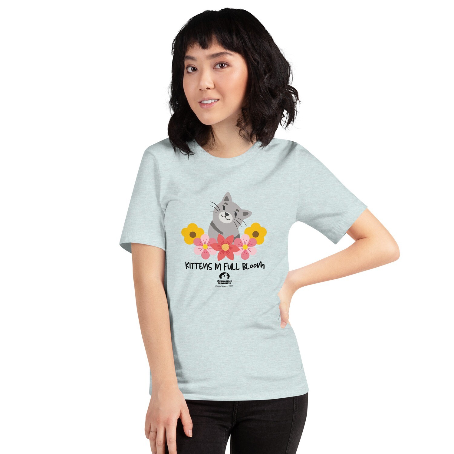 Kittens in Bloom unisex t-shirt